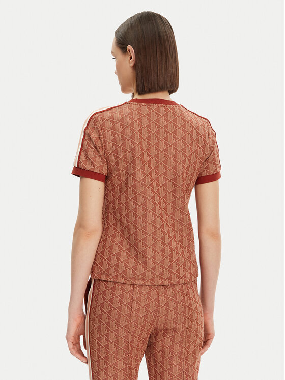Lacoste Lacoste T-Shirt TF3244 Pomarańczowy Slim Fit