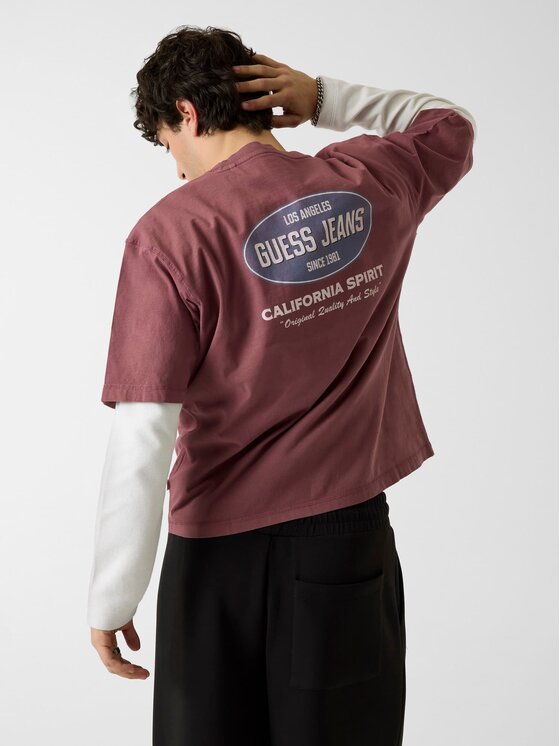 Guess Guess T-Shirt 183252 Czerwony Classic Fit