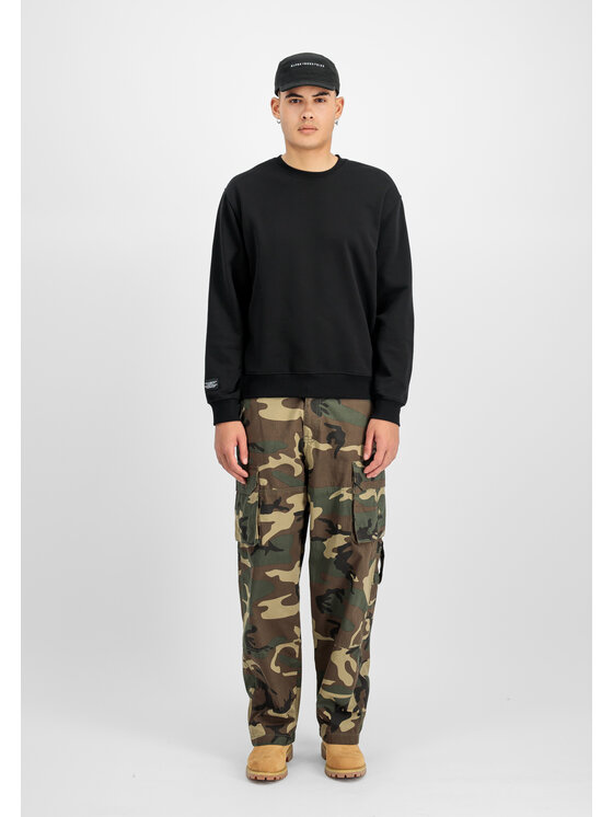 Alpha Industries Alpha Industries Mikina Label Backprint Sweatshirt Čierna Regular Fit