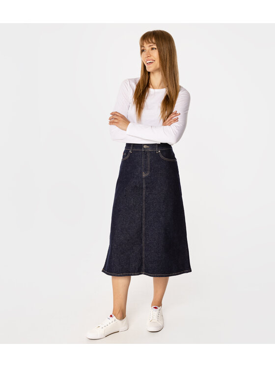 Lee Cooper Lee Cooper Spódnica jeansowa EDNA Granatowy Regular Fit