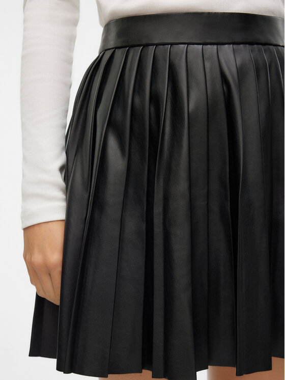 Vero Moda Vero Moda Műbőr szoknya Naomielly 10316312 Fekete Regular Fit