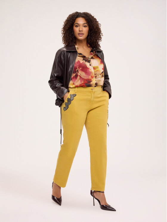 Fiorella Rubino Fiorella Rubino Pantaloni di tessuto P722T105436N028 Giallo Regular Fit