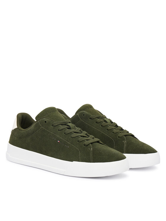 Tommy Hilfiger Tommy Hilfiger Sneakersy Th Court Core Suede FM0FM05716 Zielony