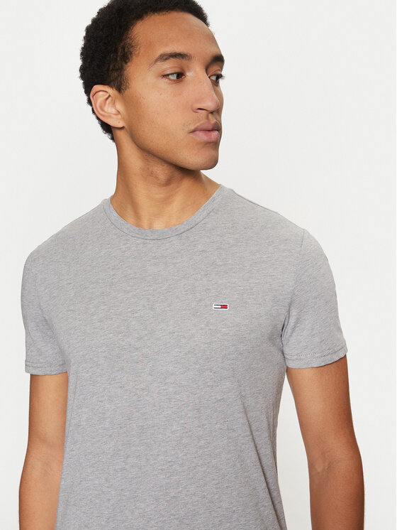Tommy Jeans Tommy Jeans T-shirt Jaspe DM0DM20363 Siva Slim Fit