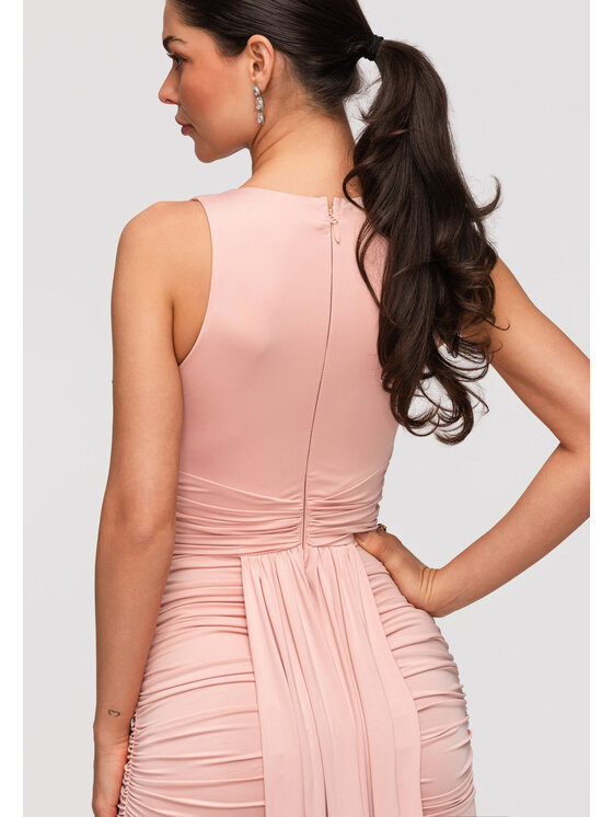Ombre Ombre Sukienka wieczorowa LA-OM-DLR347 Różowy Slim Fit