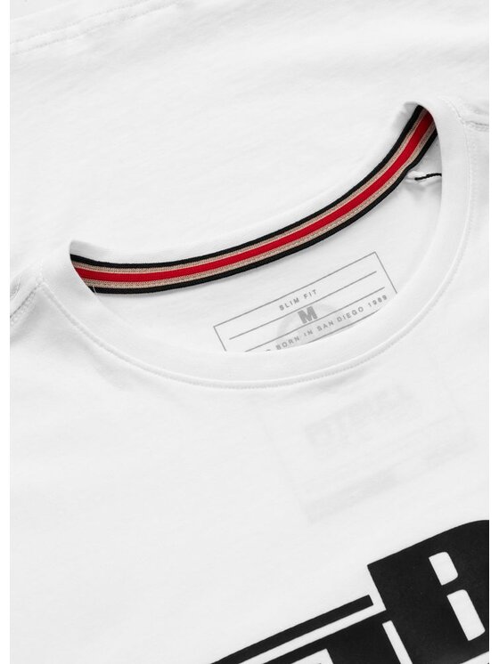 PITBULL PITBULL T-Shirt CLASSIC BOXING Biały Regular Fit