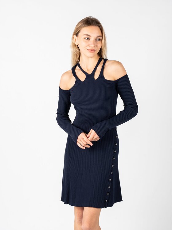 PINKO PINKO Φόρεμα καθημερινό 1G178C Y7XV Σκούρο μπλε Slim Fit