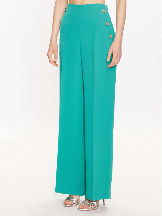 Ted Baker Hlače Iz Tkanine Llaylat 269651 Zelena Wide Leg