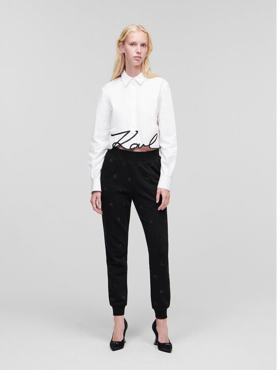 KARL LAGERFELD Košeľa Signature 226W1605 Biela Regular Fit