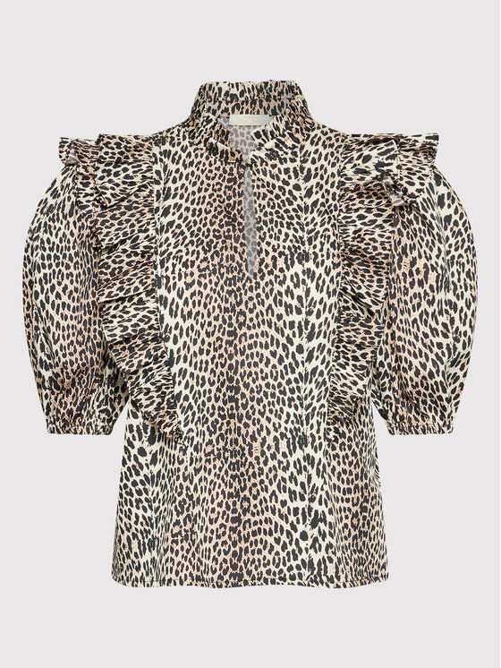 Notes Du Nord Notes Du Nord Блуза Blakely 12507 Кафяв Regular Fit