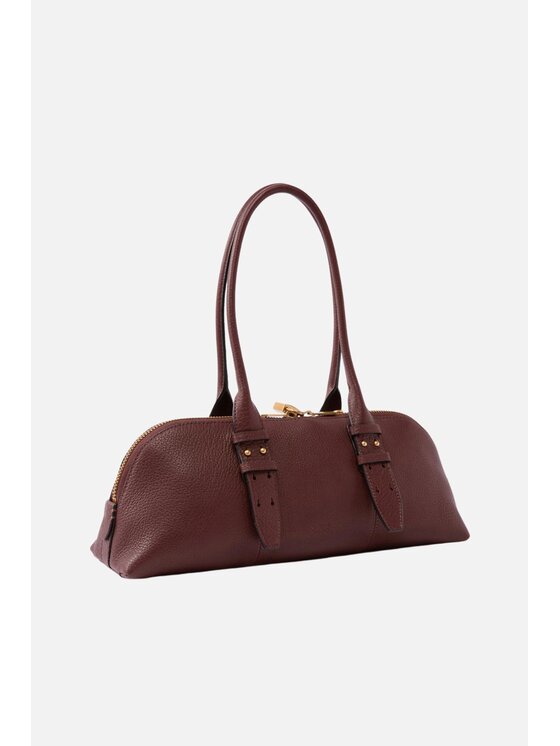 PINKO PINKO Torebka Bowling Bag Horizontal Big Czerwony ciemny