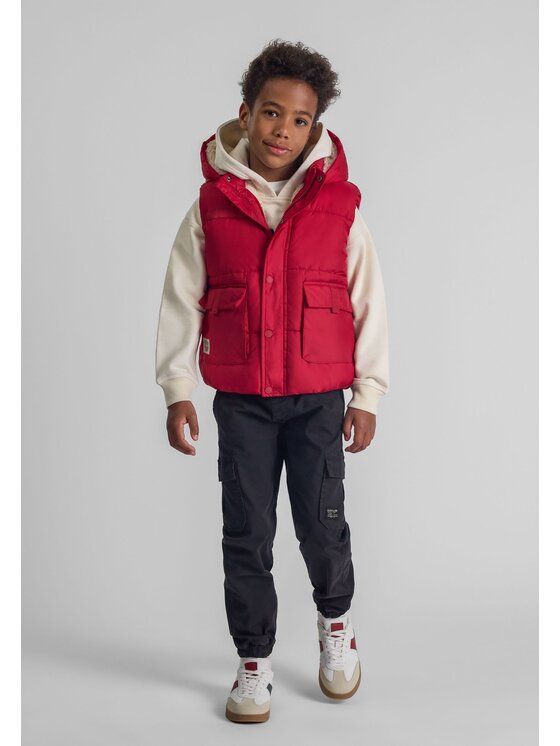 minoti minoti Kamizelka 27gilet6 Czerwony Regular Fit