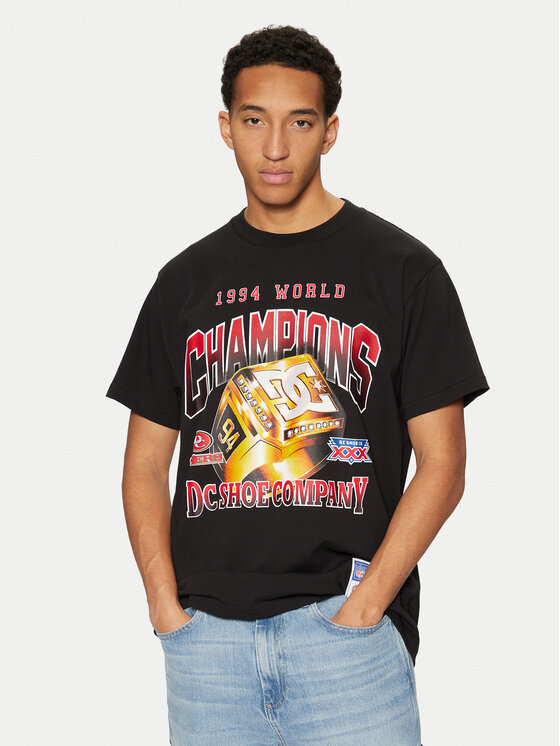 DC Shoes DC Shoes Tricou Champion Ring ADYZT05430 Negru Standard Fit