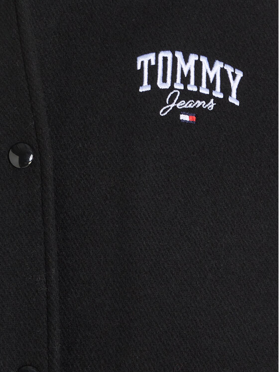 Tommy Jeans Tommy Jeans Bomberjacke Cord Mix Letterman DW0DW16592 Schwarz Regular Fit