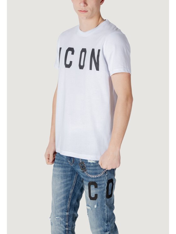 Icon Icon T-shirt LOGO GRANDE Bianco Shirt Fit