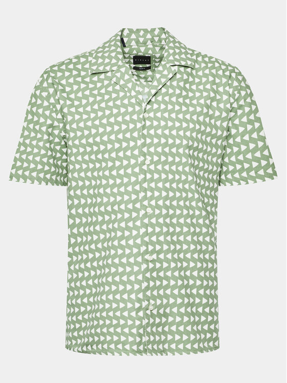Sisley Sisley Košulja 5WTRSQ021 Zelena Regular Fit