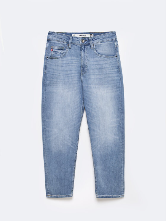 BIG STAR BIG STAR Jeansy ATES CROPPED Niebieski Tapered Fit