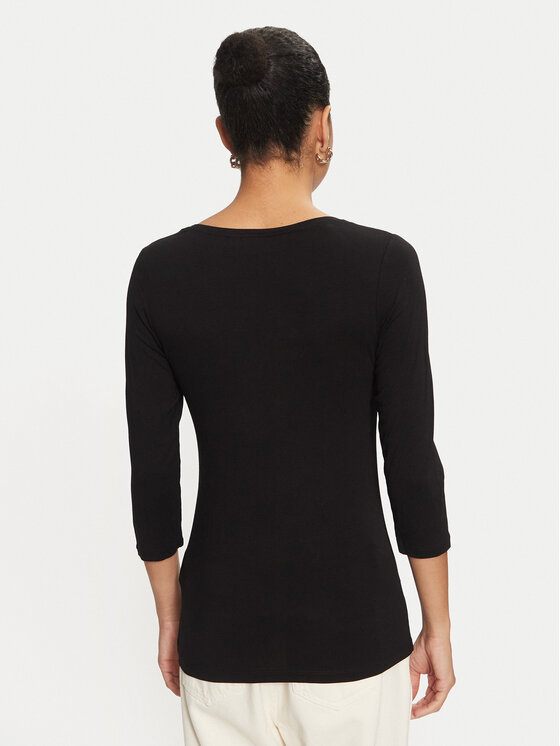 Fransa Fransa Μπλουζάκι Kiksen 600707 Μαύρο Slim Fit