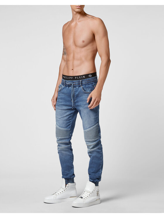PHILIPP PLEIN PHILIPP PLEIN Jeansy 8075 Niebieski Jegging Fit