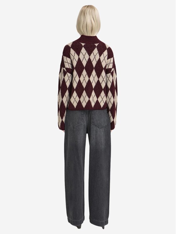 b.young b.young Πουλόβερ Maglione BYNAFTA Μπορντό Regular Fit