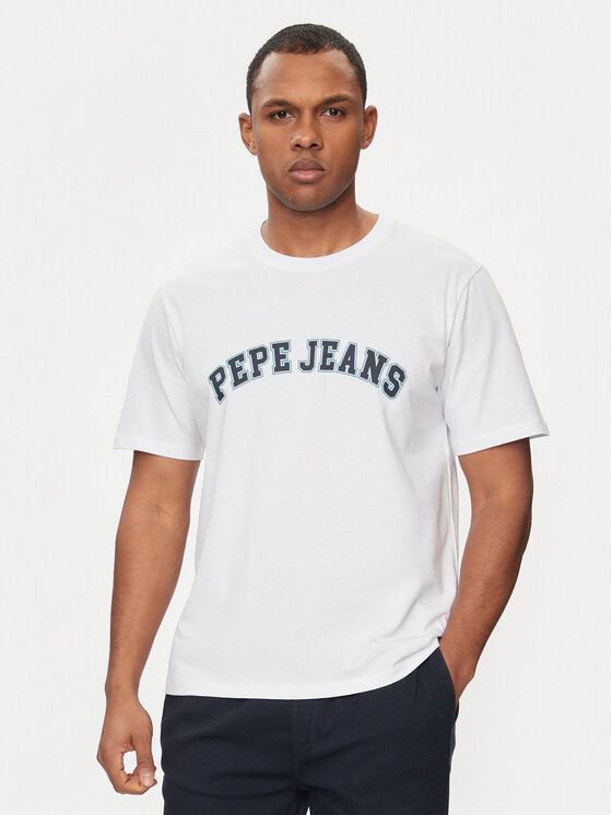 Pepe Jeans Majica Clement PM509220 Écru Regular Fit