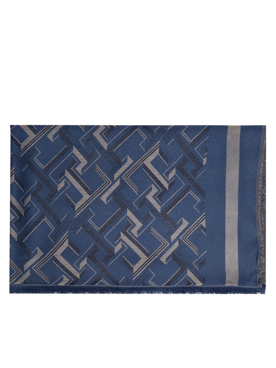 Tommy Hilfiger Tommy Hilfiger Szal Distinct Jacquard Scarf AW0AW16372 Niebieski
