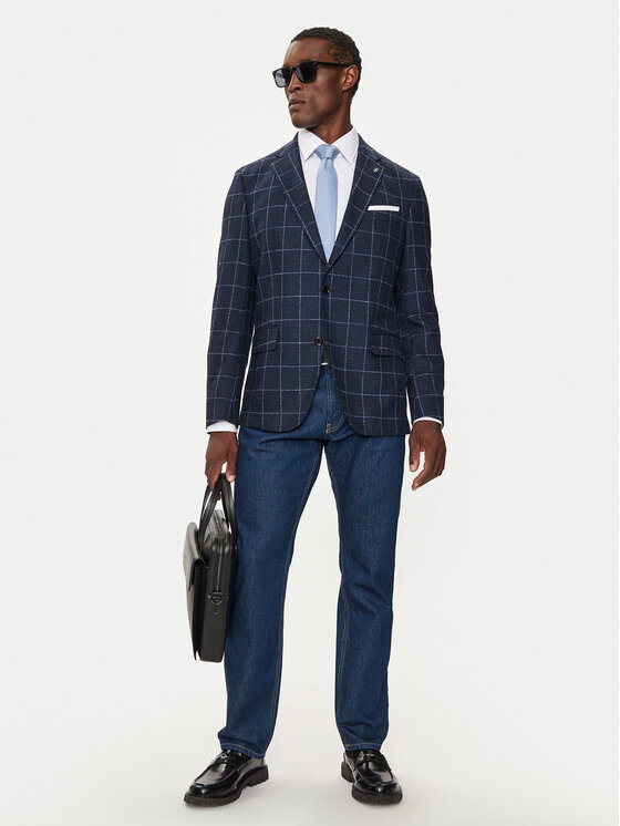 BOSS Boss Zakó H-Hutson 50527998 Sötétkék Slim Fit