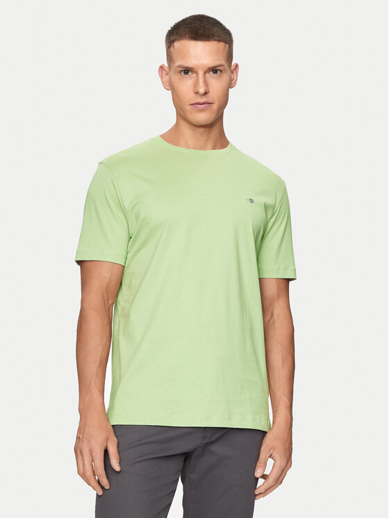 Gant Tričko Shield 2003184 Zelená Regular Fit