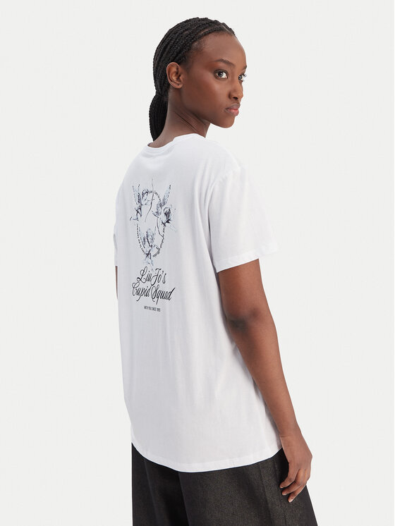 Liu Jo Liu Jo T-krekls WA6163 JS904 Balts Relaxed Fit