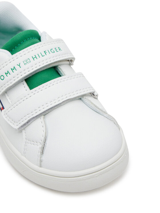 Tommy Hilfiger Tommy Hilfiger Laisvalaikio batai Low Cut Velcro Sneaker T1X9-33836-1355 M Balta
