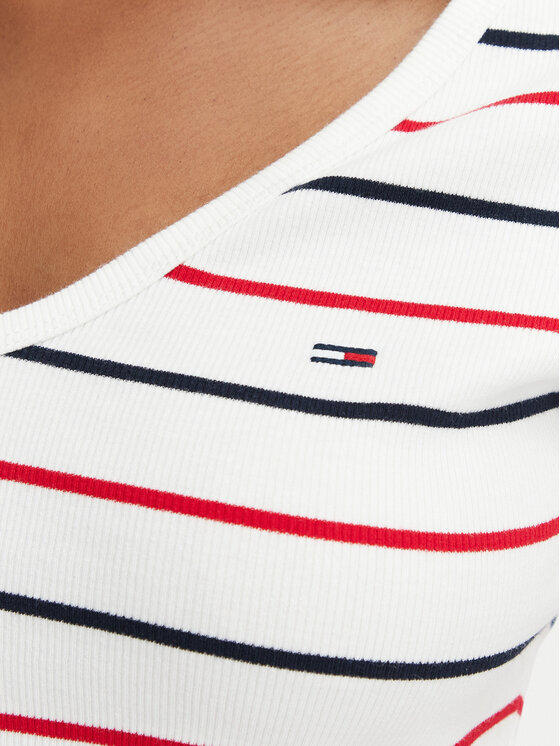 Tommy Jeans Tommy Jeans T-shirt DW0DW17385 Bianco Slim Fit