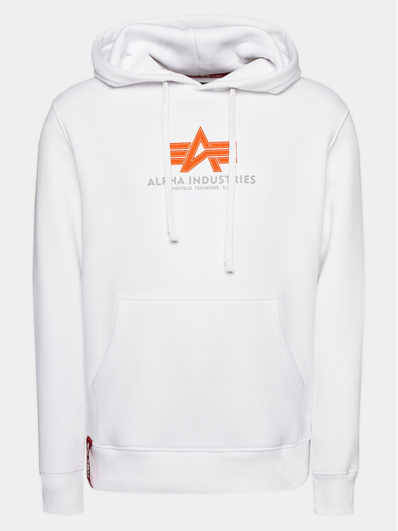 Alpha Industries Džemperis ar kapuci Basic 178312 Balts Regular Fit