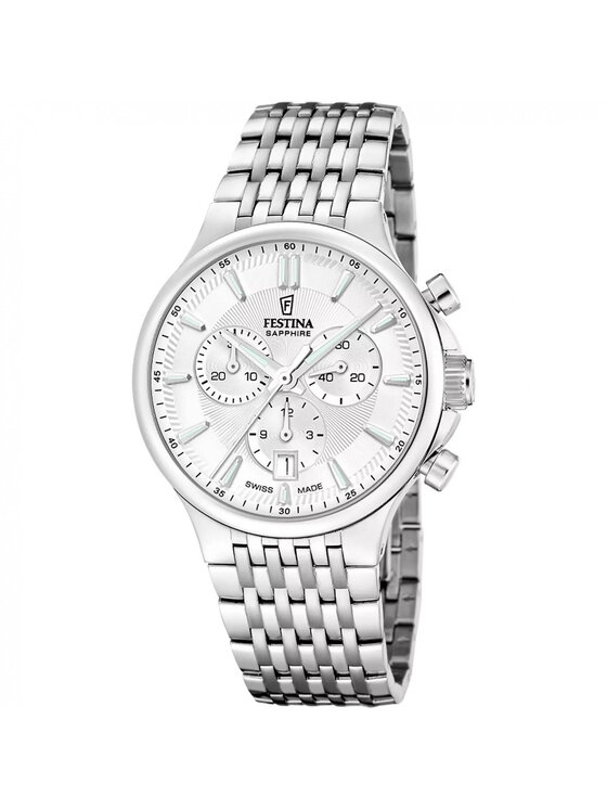 Festina Festina Zegarek F20093-1 Srebrny
