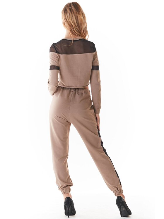 Infinite You Infinite You Bluzka M237 Beżowy Basic Fit