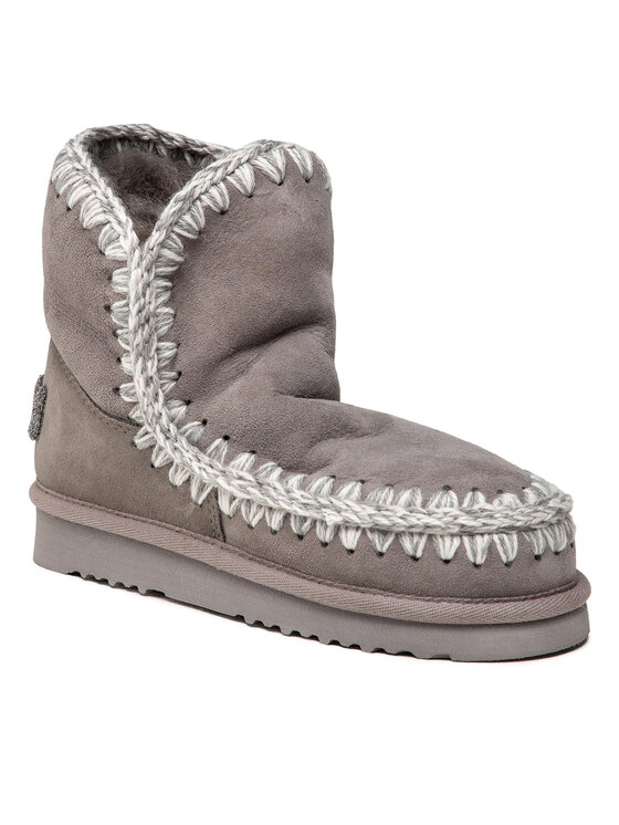 Mou Mou Škornji za sneg Eskimo 18 Glitter Logo Siva