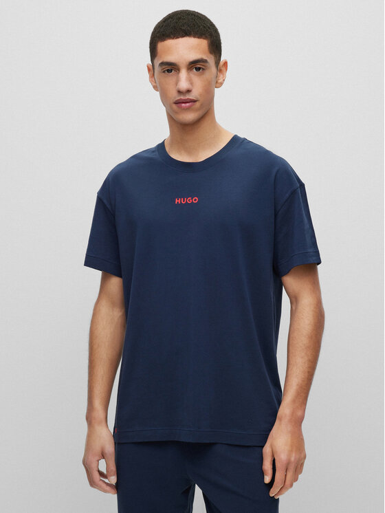 HUGO Hugo Póló Linked 50493057 Sötétkék Relaxed Fit