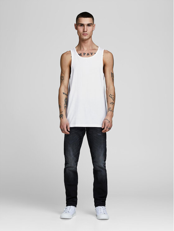 Jack&Jones Jack&Jones 2er-Set Tank-Tops Basic 12133910 Weiß Regular Fit