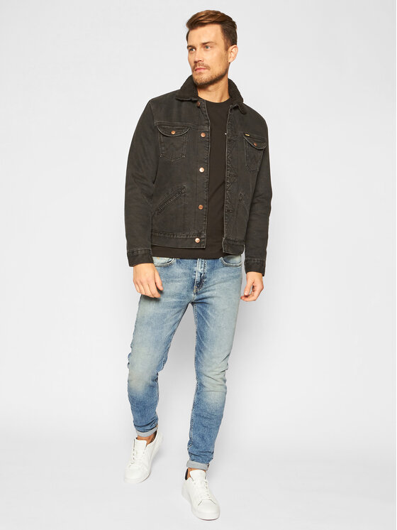 Wrangler Wrangler Дънково яке Sherpa W4MSB5236 112129149 Черен Regular Fit