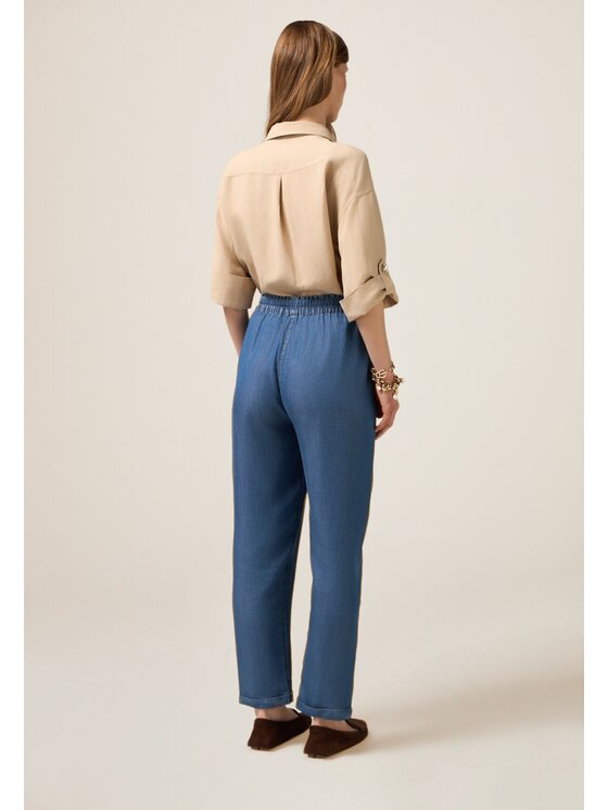 Oltre Oltre Jeansy P462J002302N024 Niebieski Regular Fit