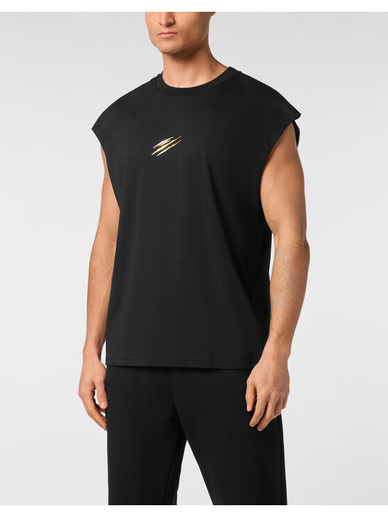 Plein Sport Plein Sport Tank top 24105 Czarny Regular Fit