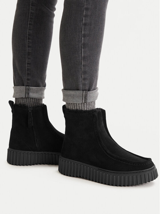Clarks Botine Torhill Cozy 26182910 Negru