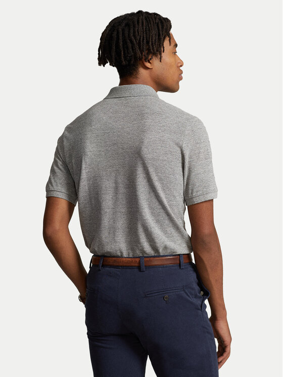 Polo Ralph Lauren Polo Ralph Lauren Тениска с яка и копчета 710666998006 Сив Custom Slim Fit