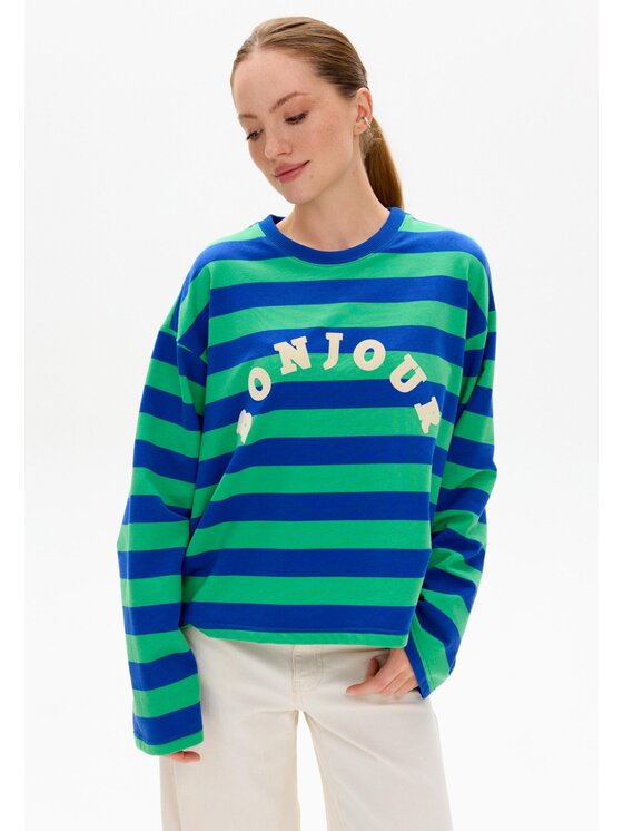 Mirons Mirons Longsleeve Print Kolorowy Regular Fit