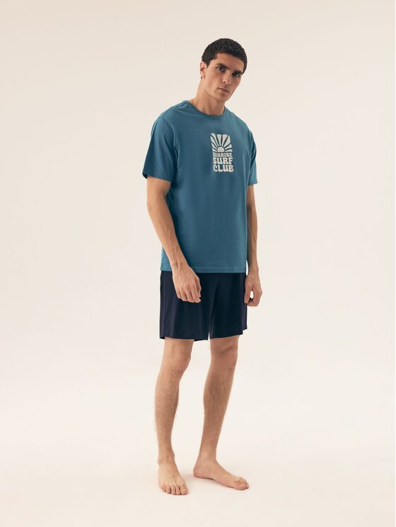 Henderson Henderson Piżama 42600 Niebieski Regular Fit