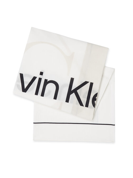 Calvin Klein Šál/Šatka Monologo K60K611981 Biela
