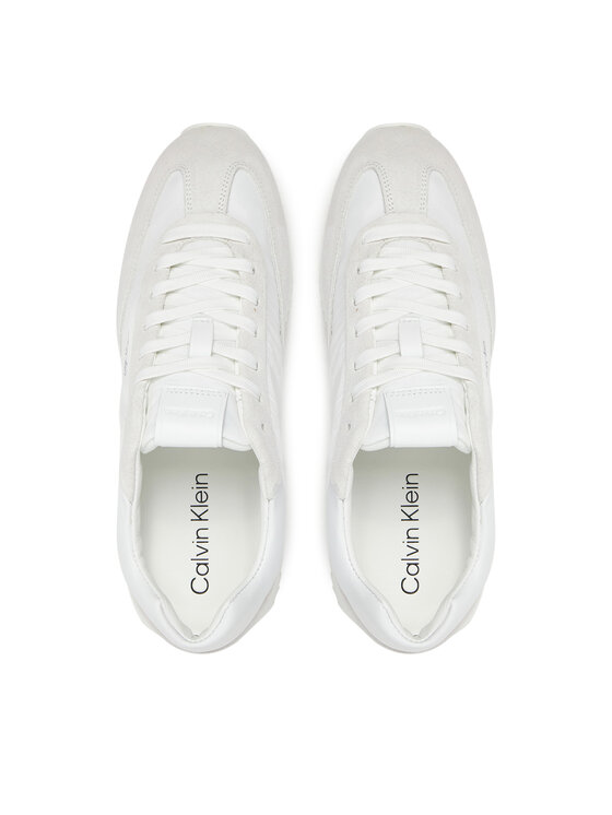 Calvin Klein Calvin Klein Sneakersy Runner Lace Up - Nylon Mix HW0HW02395 Biały