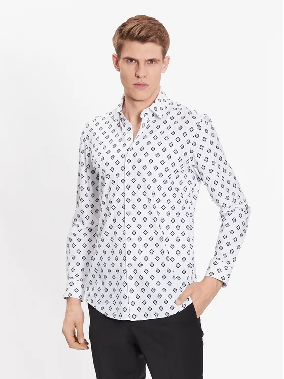 Hugo Hemd 50490105 Weiß Slim Fit
