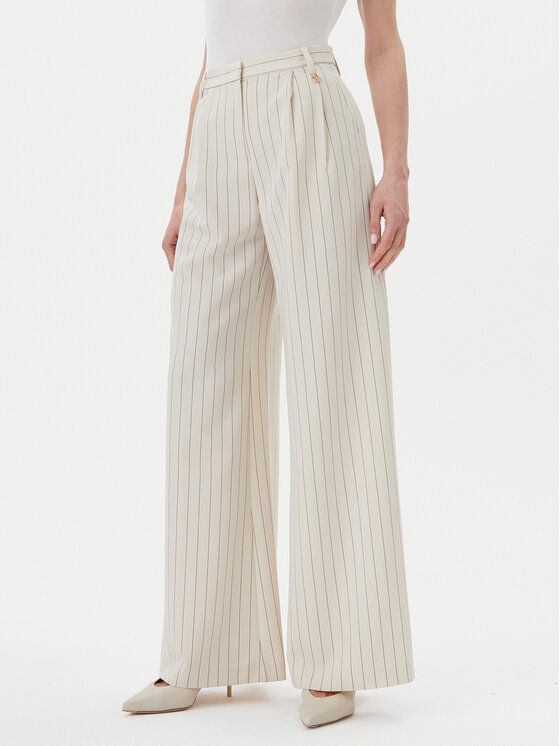 Fracomina Pantaloni palazzo FR25SV3002W761D4 Beige Wide Leg, taglia : 44