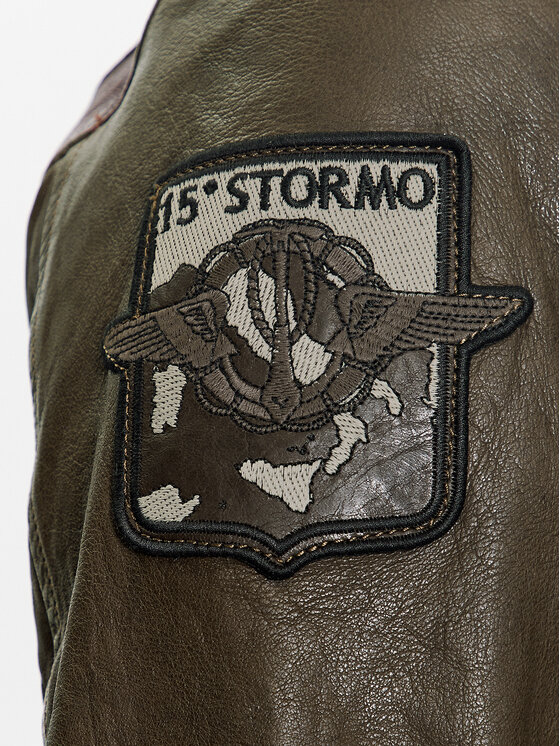 Aeronautica Militare Aeronautica Militare Μπουφάν δερμάτινο 231PN5027PL183 Καφέ Regular Fit