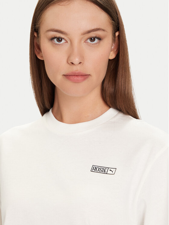 Puma Puma Тишърт PUMA X ROSÉ 633806 77 Бял Relaxed Fit